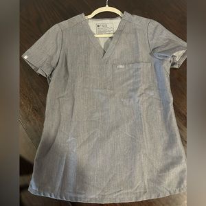 Figs Graphite Scrubs Top XS
